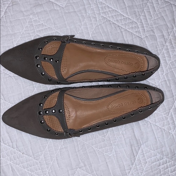 Corso Como Shoes - Corso Como Grey Leather Flats sz 6